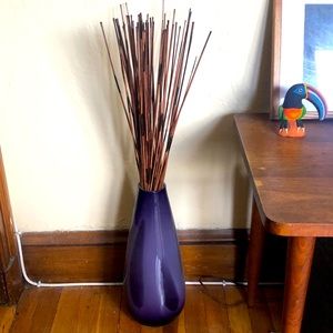 Purple ceramic vase 3ft